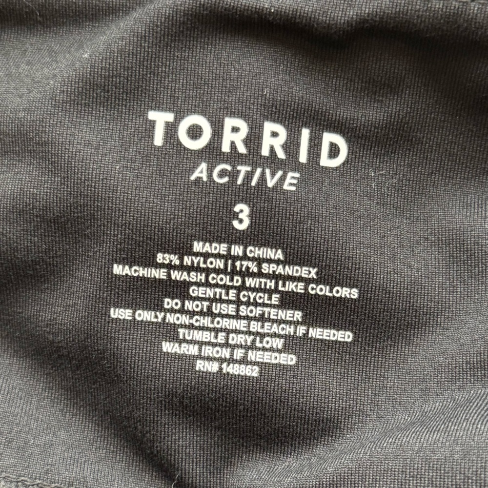 Torrid - Set Active Performance Mesh Back Black S… - image 5